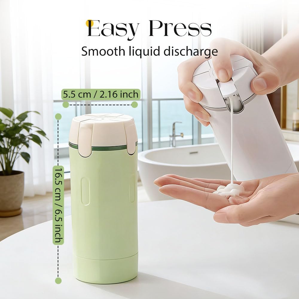 GetLuxe 4-in-1 Travel Dispenser Bottle (30ml x4) – Leak-Resistant, Compact Cosmetic Container